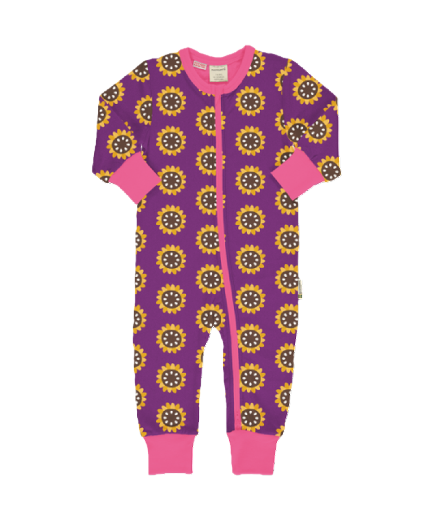 Salopetă-pijama cu mânecă lungă și fermoar, Garden Sunflower