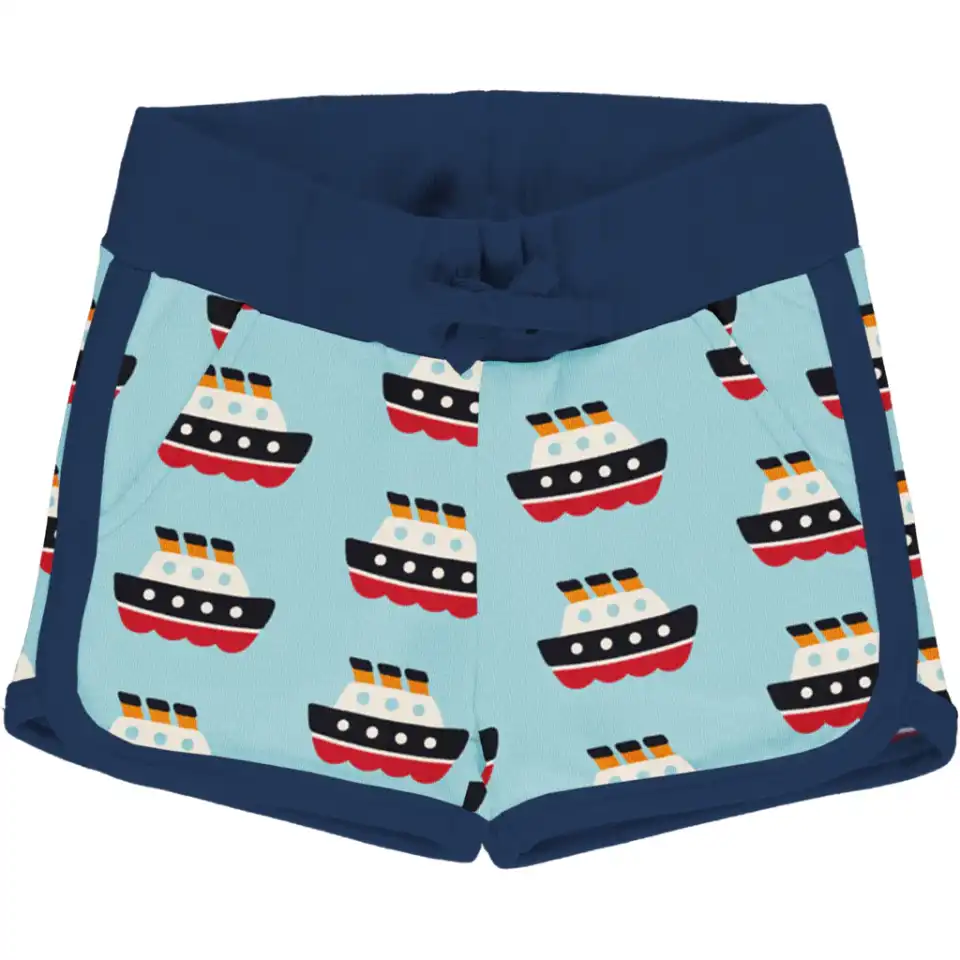 Pantaloni scurți sport copii cu imprimeu vapoare
