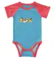Body mânecă scurtă copii cu imprimeu ghepard, mâneci raglan