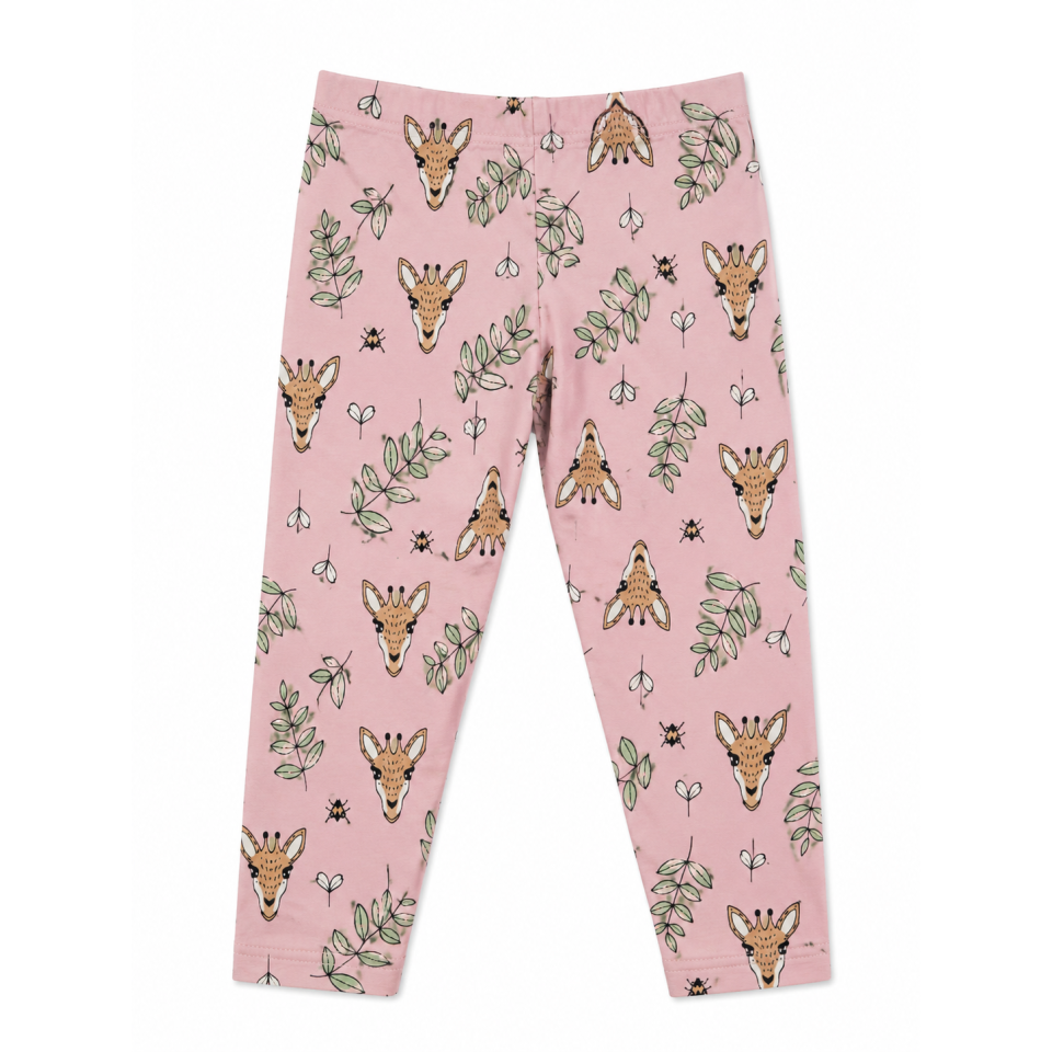 Colanți trei-sferturi copii cu imprimeu girafe