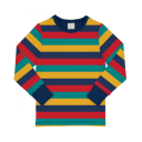 Bluză cu mânecă lungă și dungi colorate