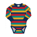 Body cu mânecă lungă și dungi colorate