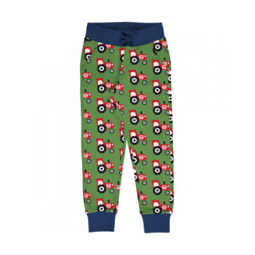 Pantaloni verzi cu imprimeu tractoare