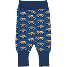 Pantaloni cu talie rib și imprimeu Nordic Car