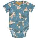 Body bebeluși cu mânecă scurtă și imprimeu broaște țestoase