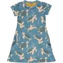 Rochie din bumbac organic, cu mânecă scurtă, Turtle Tide