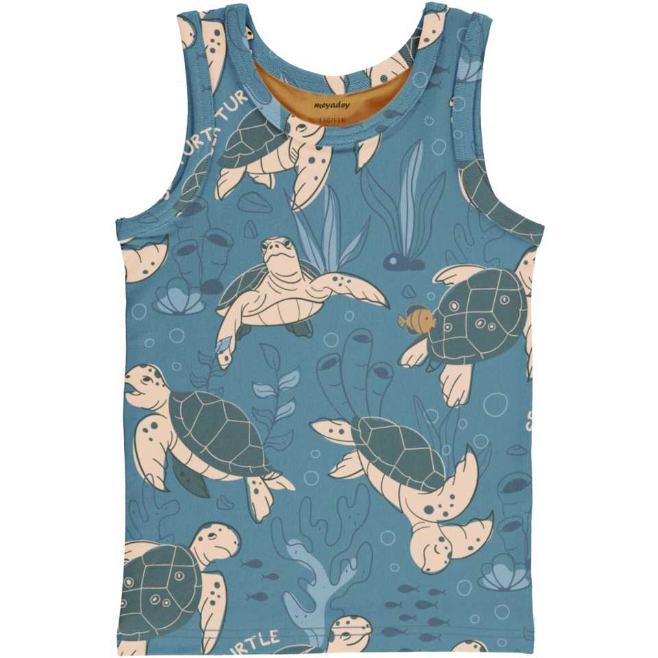 Maiou copii din bumbac organic, cu imprimeu broaște țestoase