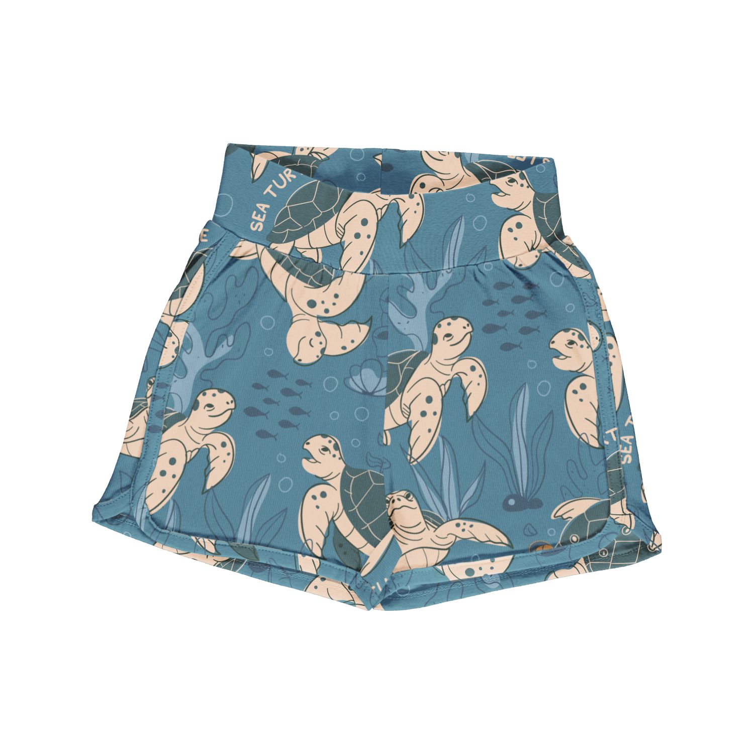 Pantaloni scurți copii din bumbac organic, Turtle Tide