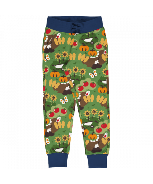 Pantaloni tip jogger copii din bumbac organic, Garden Love
