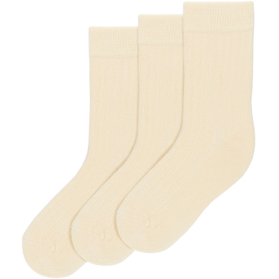 Set 3 perechi șosete basic din bambus, albe