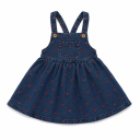 Sarafan din denim cu inimioare pentru fete