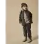 Jachetă kaki băieți cu guler contrastant