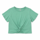 Tricou verde mentă cu nod pentru fete