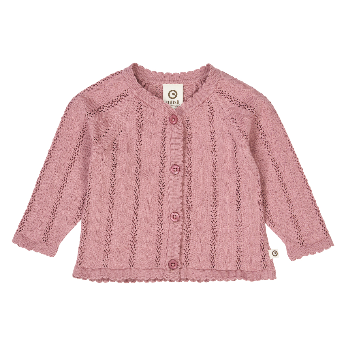 Cardigan bebeluși tricotat pointelle, Nostalgia Rose