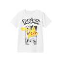 Tricou alb cu imprimeu Pokemon