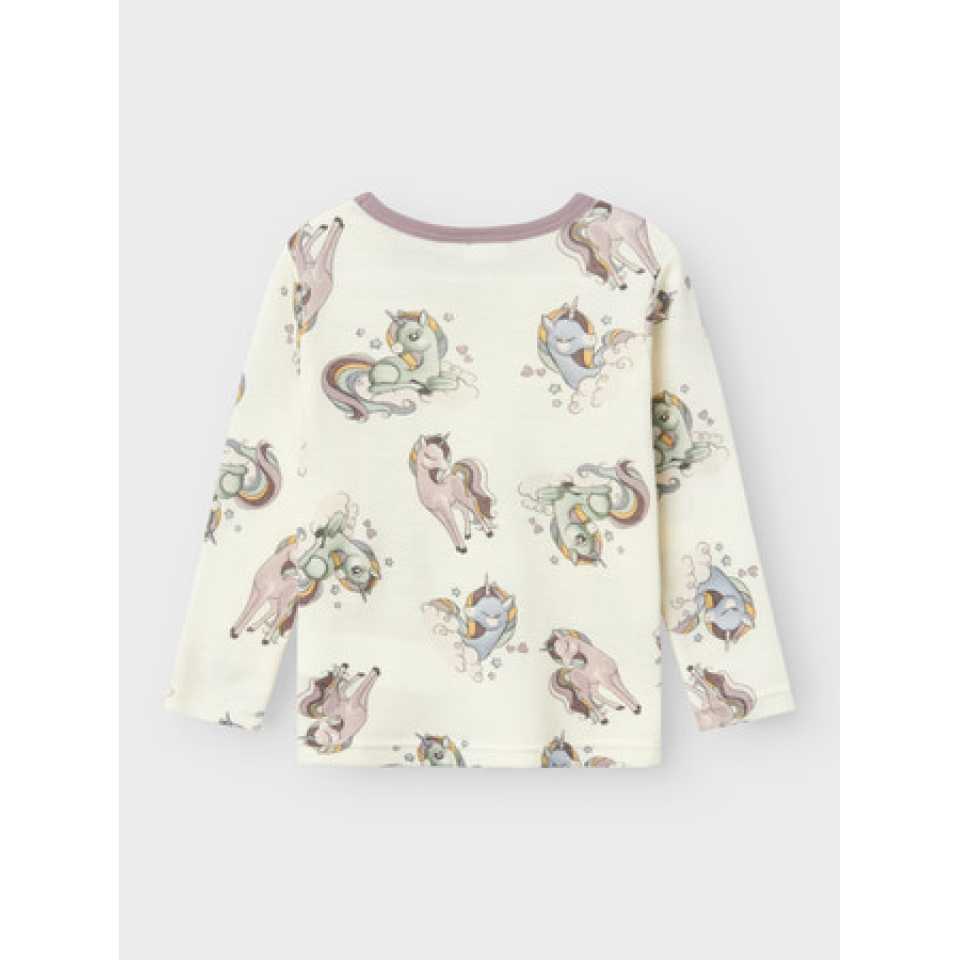 Bluza din lână merinos cu unicorni