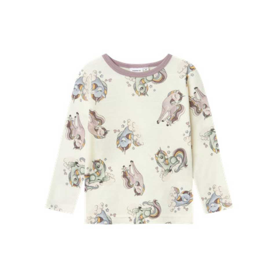 Bluza din lână merinos cu unicorni