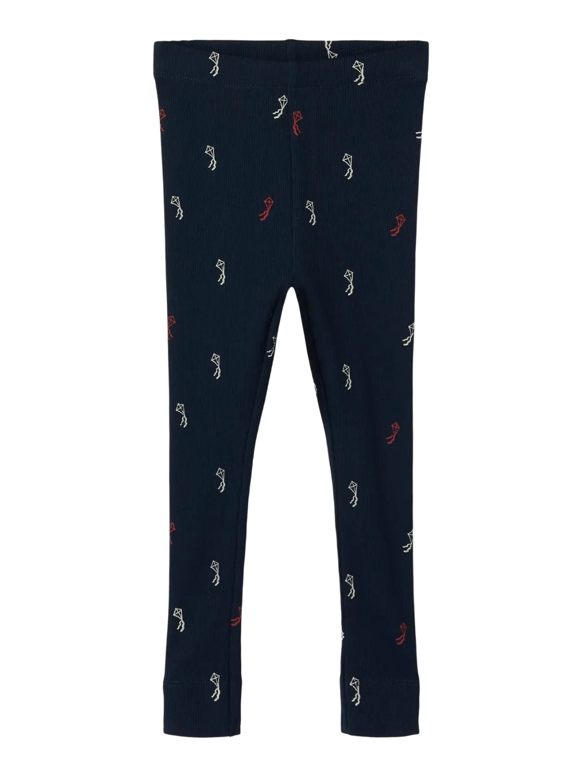 Colanți bleumarin cu striuri și imprimeu zmee