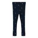 Colanți bleumarin cu striuri și imprimeu zmee