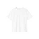 Tricou alb simplu din bumbac organic