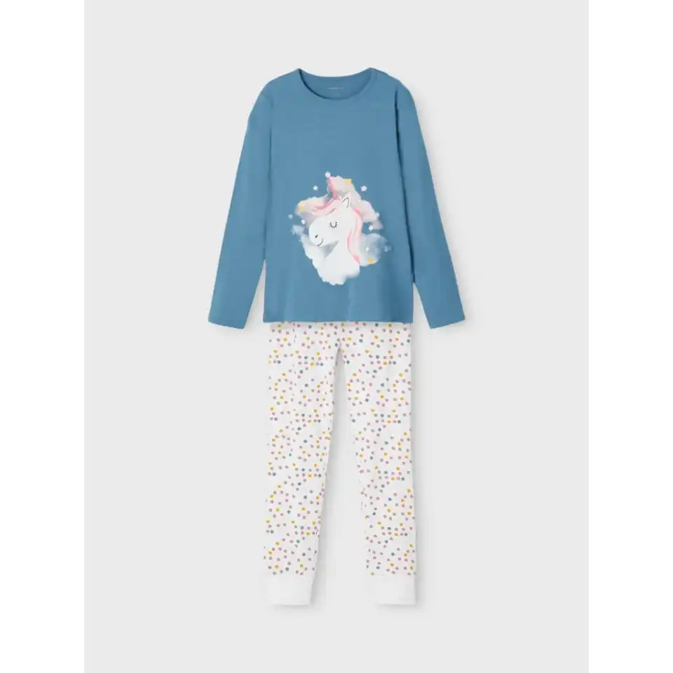Pijamale cu unicorn Real Teal