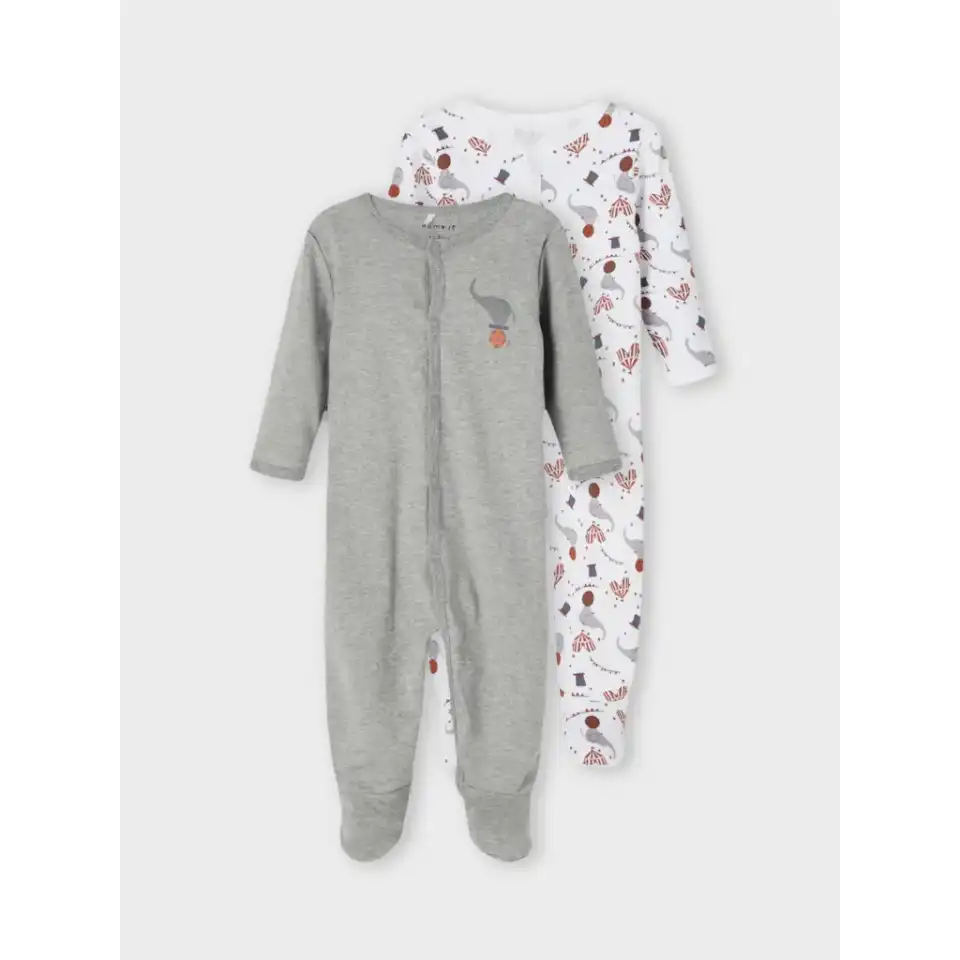 Set de două salopete lungi, imprimeu circ