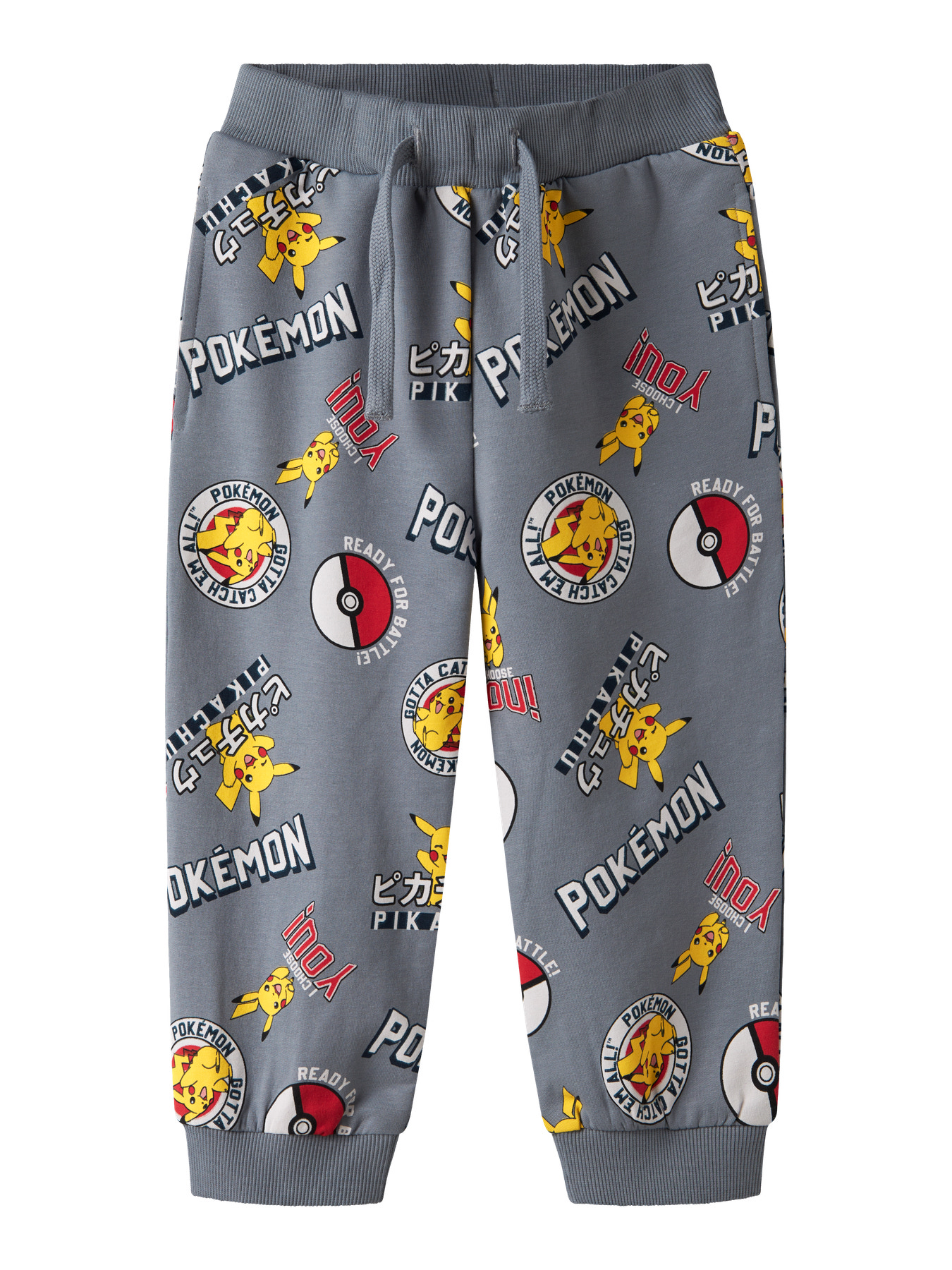 Pantaloni trening Pokémon, gri cu imprimeu