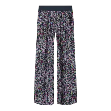 Pantaloni largi roz zmeură