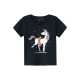 Tricou fete bleumarin cu imprimeu unicorn