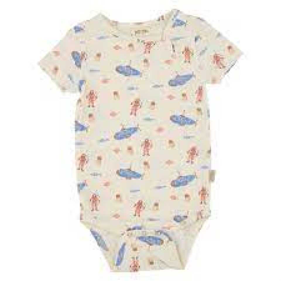 Body cu mânecă scurtă și imprimeu acvatic