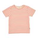 Tricou cu dungi piersică din bumbac