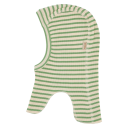 Cagulă verde/ crem din bumbac și modal