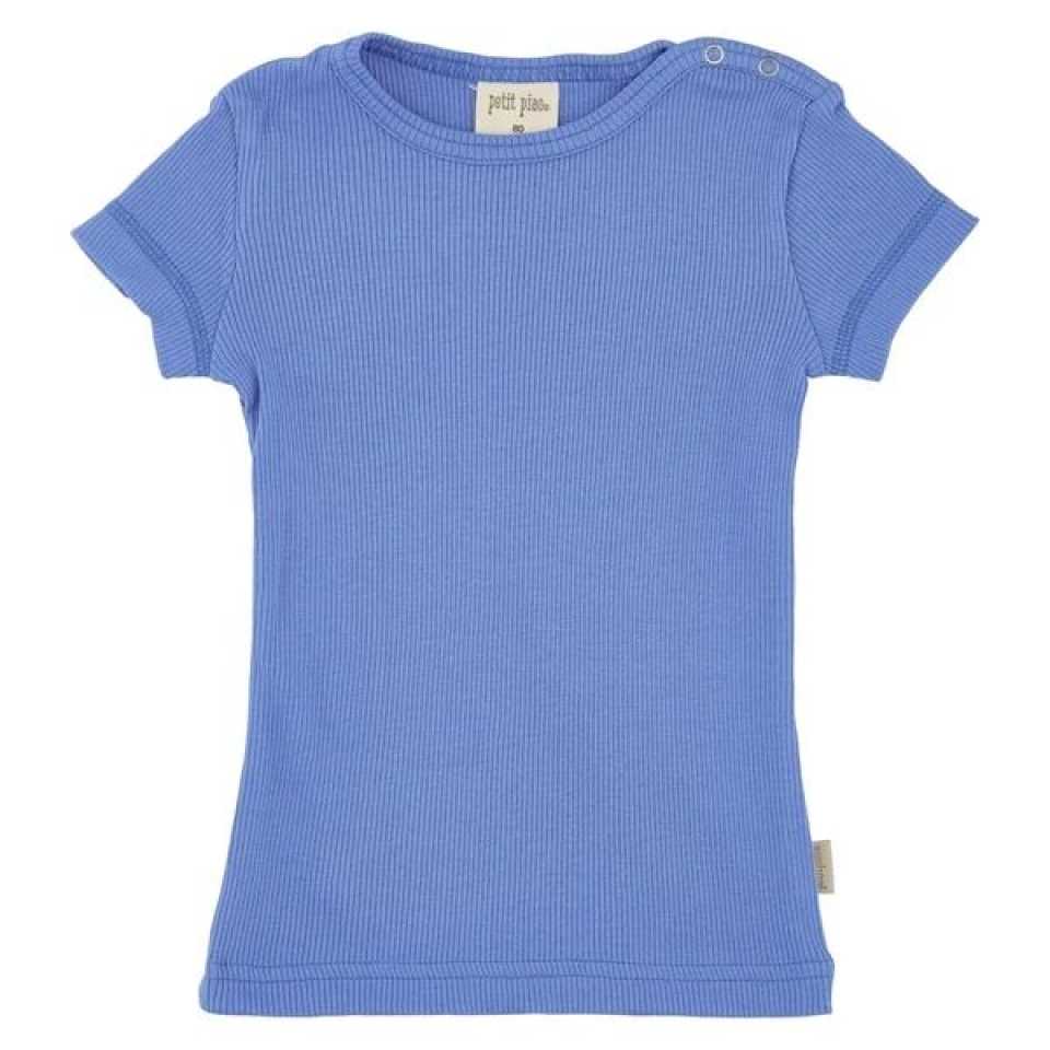 Tricou albastru din bumbac și modal