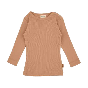 Bluză camel din bumbac organic și modal