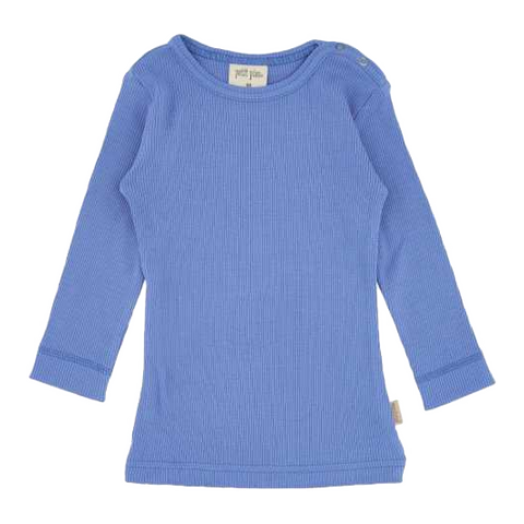 Bluză albastră din bumbac organic și modal