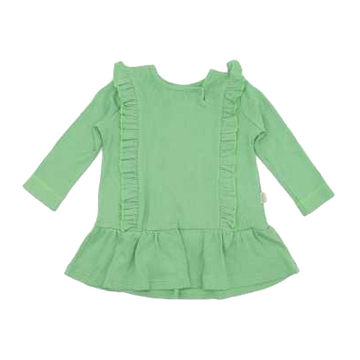 Rochiță verde cu volănașe