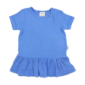 Rochiță albastră din bumbac organic și modal