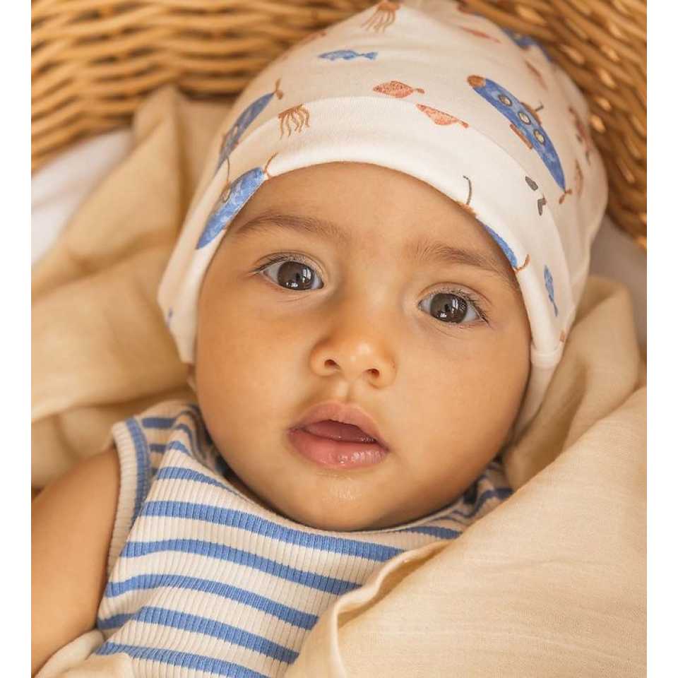 Beanie cu imprimeu acvatic