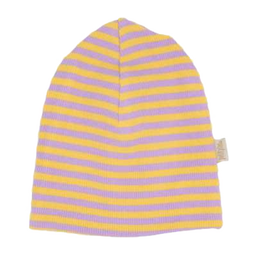 Beanie lavandă/ galben din bumbac și modal