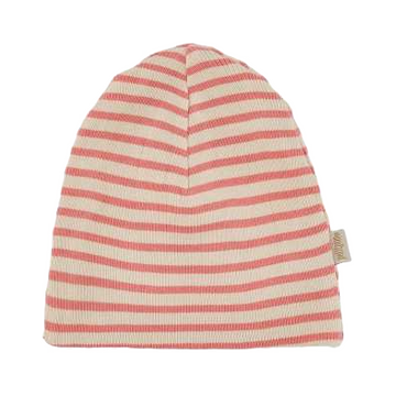 Beanie piersică și camel din bumbac și modal