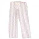 Pantaloni din bumbac organic și modal lavandă/ crem