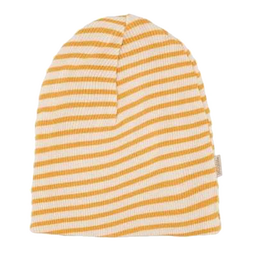 Beanie galben/ crem din bumbac și modal