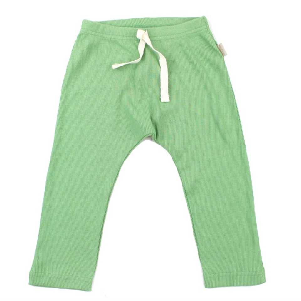 Pantaloni verzi din bumbac organic și modal