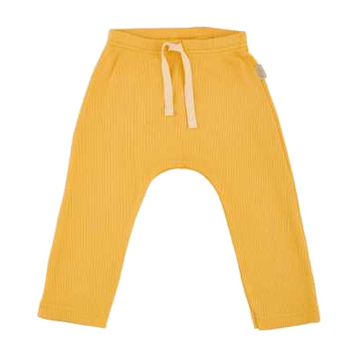 Pantaloni galbeni din bumbac organic și modal