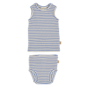 Set albastru/ crem format din maiou și chilot