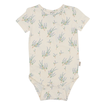 Body cu mânecă scurtă și imprimeu vegetal