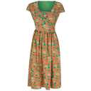 Rochie petrecută din bumbac organic model Oranges