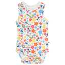 Body fără mâneci din bumbac organic cu imprimeu colorart