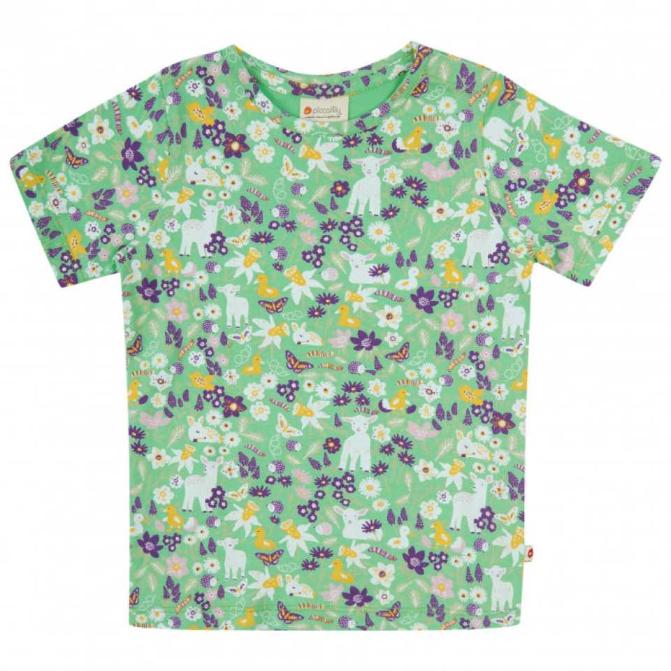 Tricou verde cu imprimeu floral