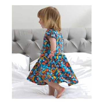 Rochie skater albastra - Tropic
